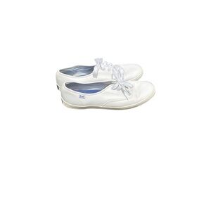 Keds White Pleather Sneakers with Minimalist Design